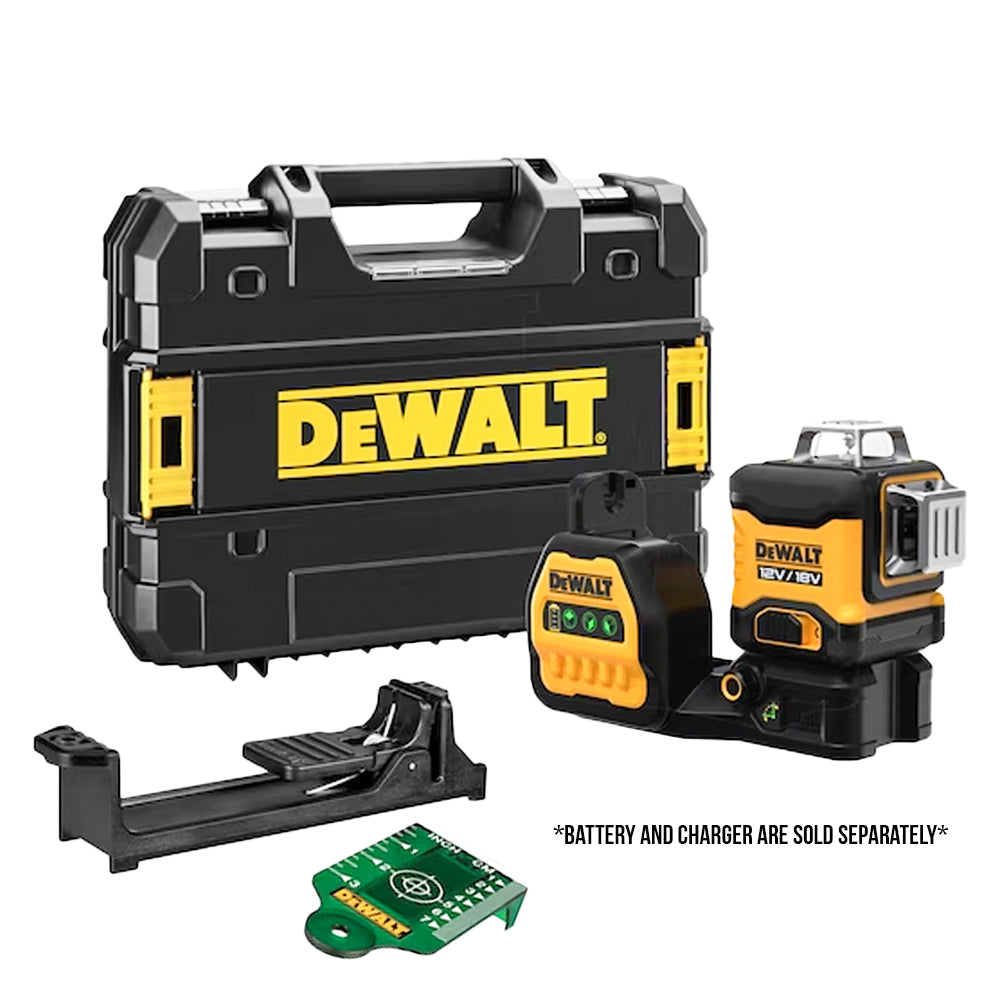 DeWalt DCE089NG18XJ 70/100Meters Green Beam Multiline Laser Level 12
