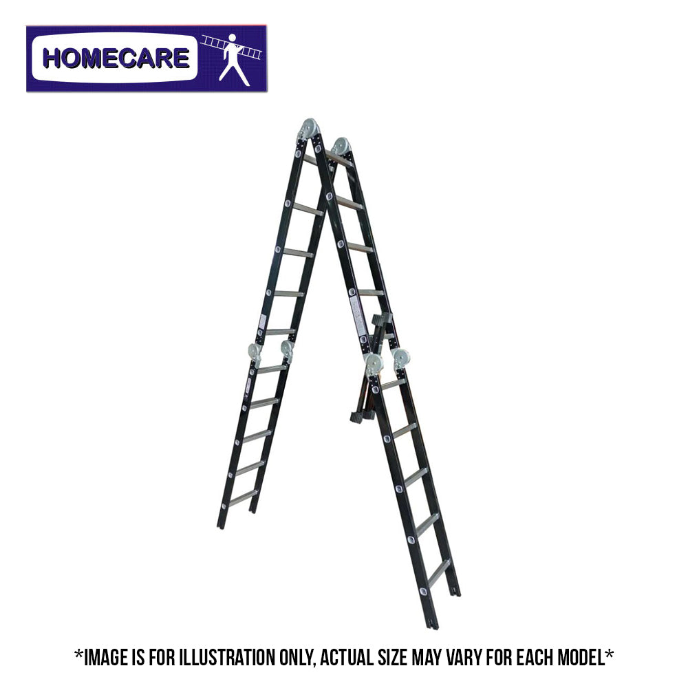 Homecare Steel Multipurpose Ladder GIGATOOLS Industrial Center homecare-steel-multipurpose-ladder-gigatools-industrial-center