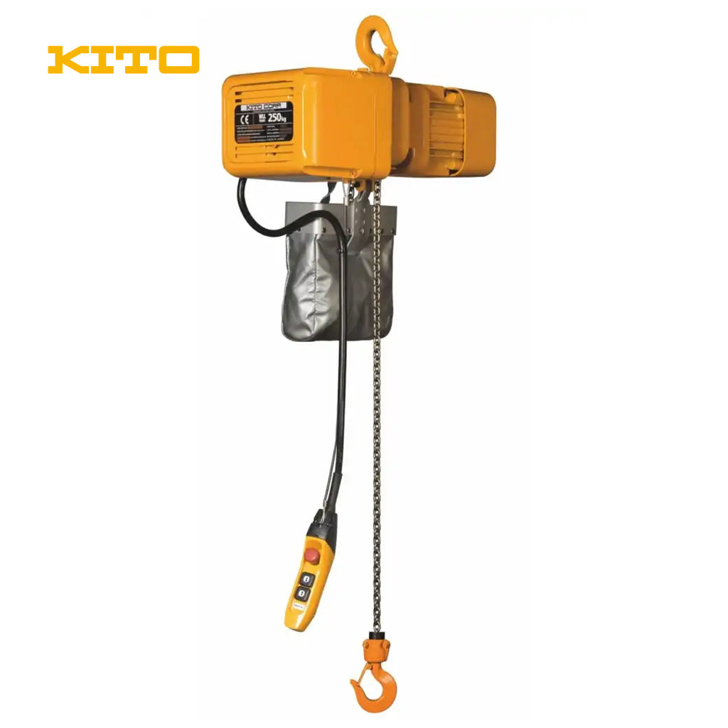 KITO ER2 Series Electric Chain Hoist, Dual Speed 'Inverter' Hook Suspe ...