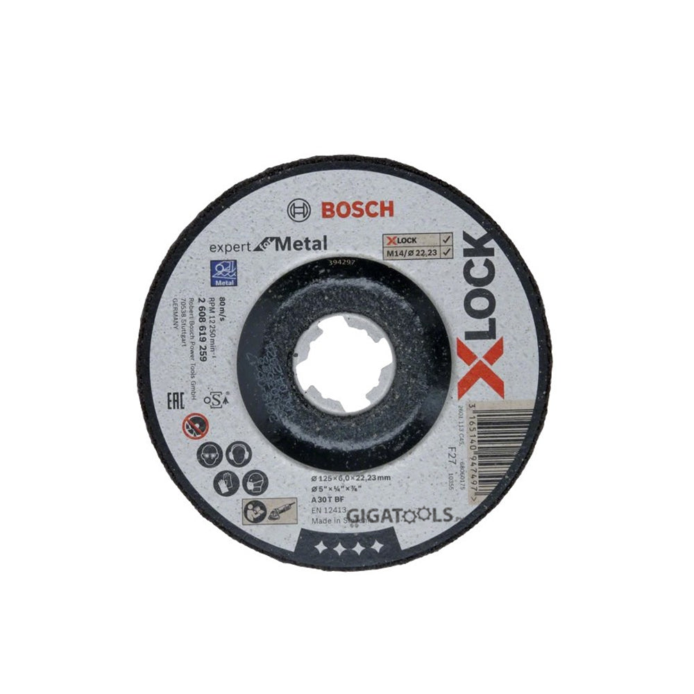 5-Pack Swarts Tools Cutting Discs – 5" (125mm) For Bosch X-Lock Grinders, 1.2mm Thick, For Steel & Stainless