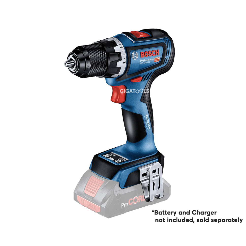 Bosch GSR 18V-90 C Professional Brushless Motor Cordless Drill Driver with Kickback Control (Bare Tool Only)