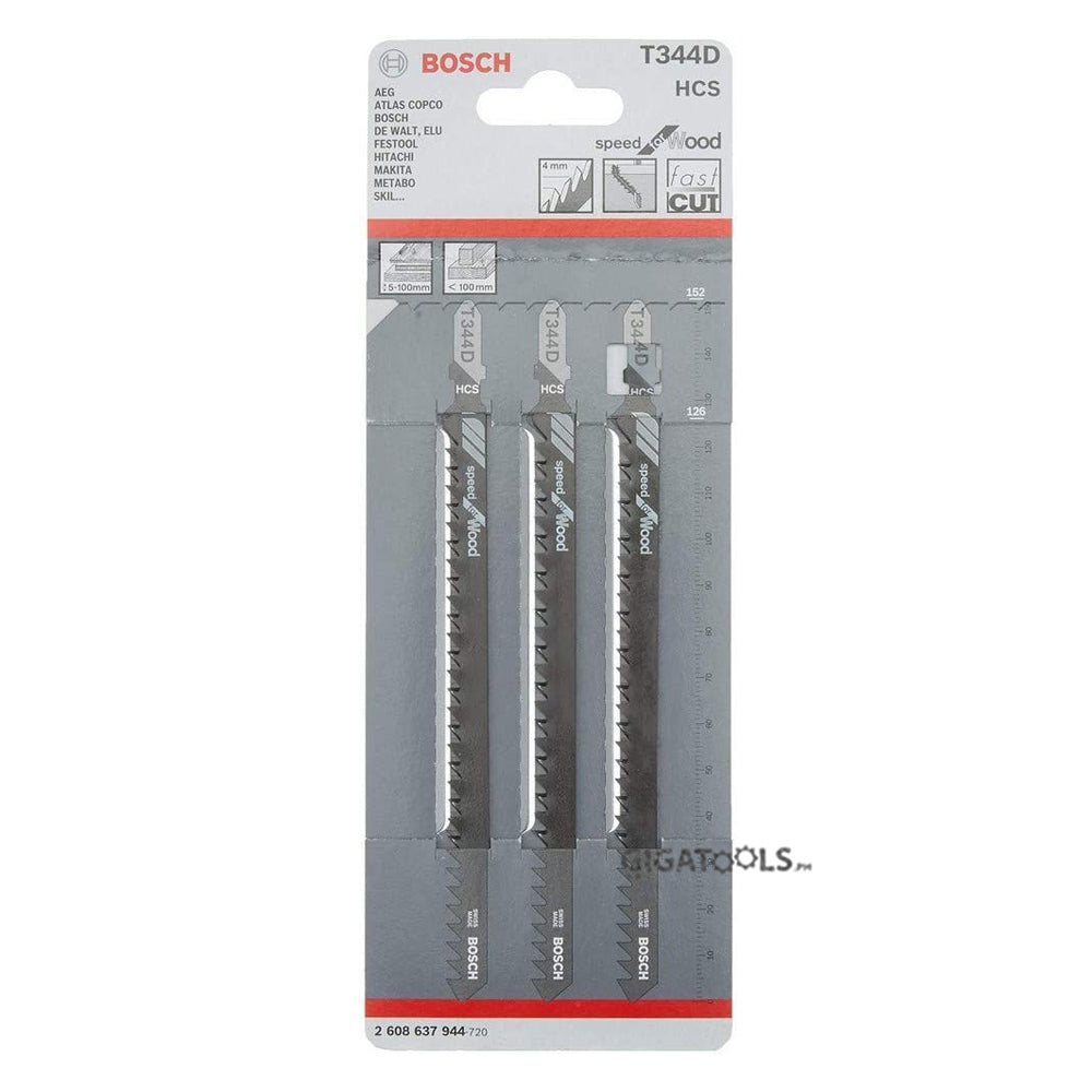 Lame de scie sauteuse T 344 D Speed for Wood pack de 03 Lame de scie sauteuse T 344 D Speed for Wood pack de 03