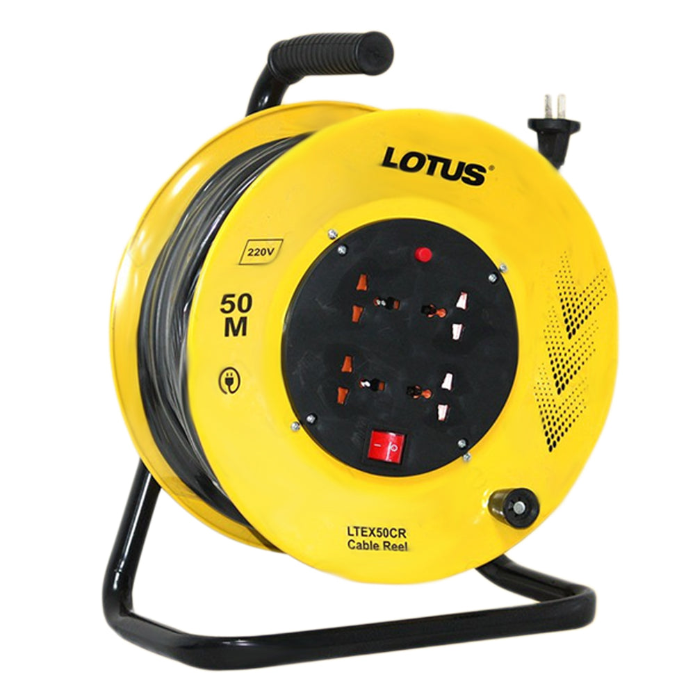 Lotus LTEX50CR 50-Meters Cable Reel Extension – GIGATOOLS Industrial Center