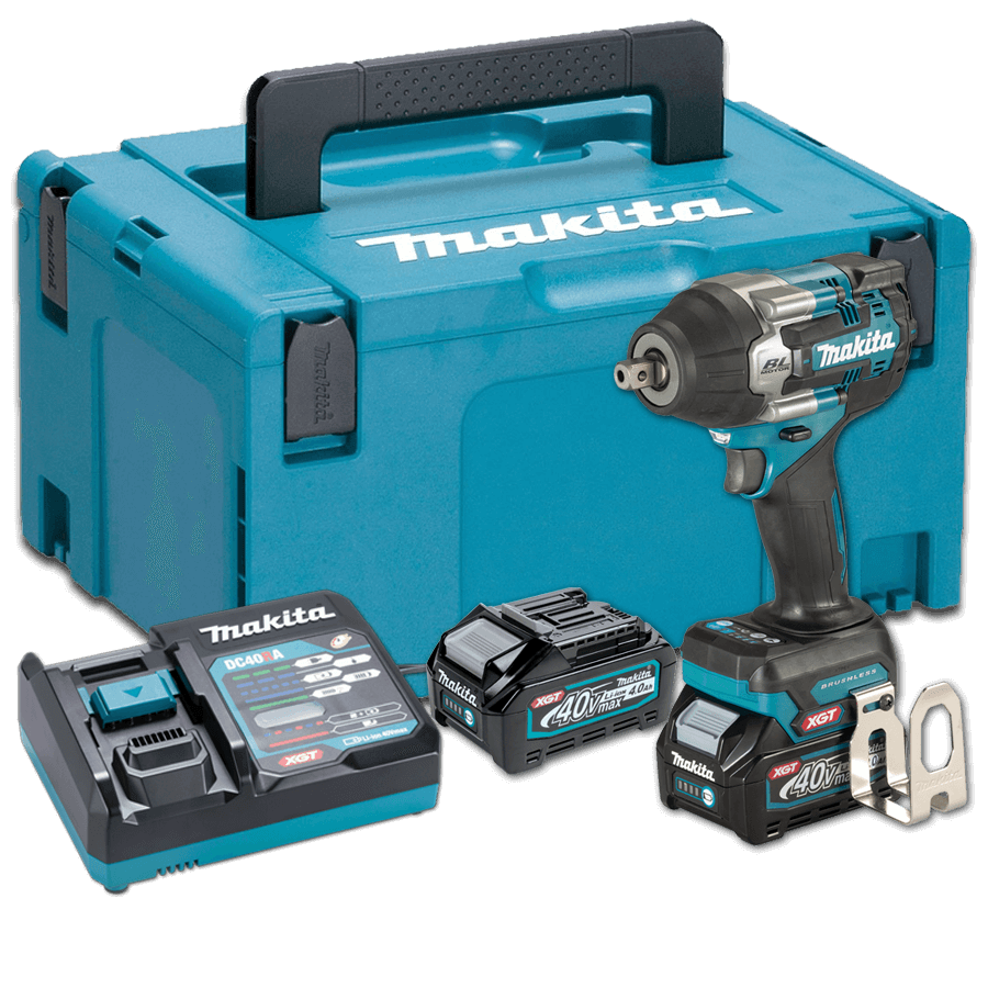 Makita TW008GM201 Cordless Brushless Impact Wrench (1/2″) 760 N·m (560 40Vmax XGT Li-ion Kit Set
