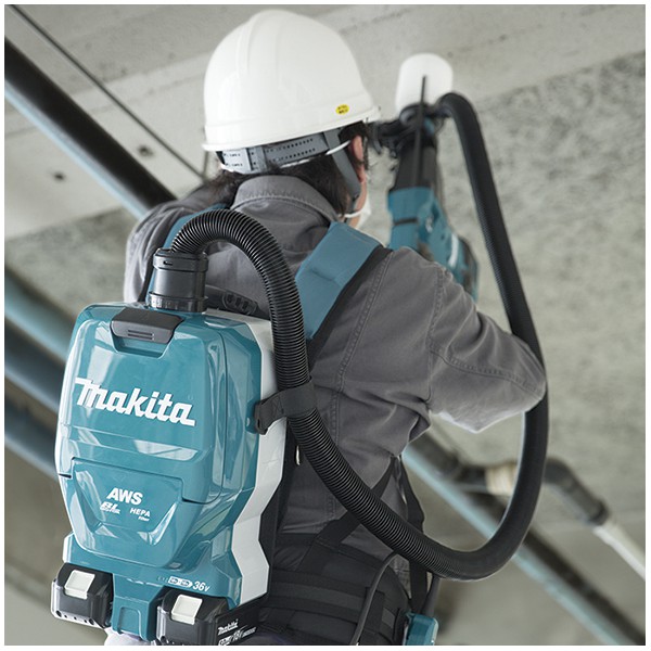 MAKITA DVC265ZX Cordless Brushless Backpack Vacuum Cleaner 18Vx2 (36V) Li-Ion 2.0/1.5L Paper/Cloth Dust Bag(Bare Tool Only)