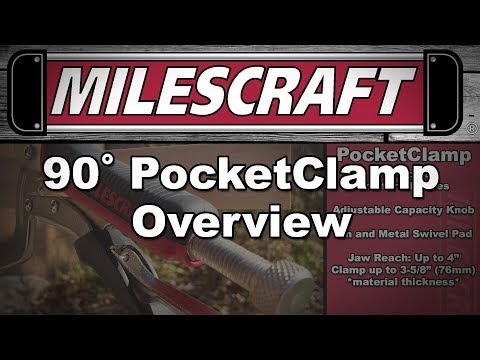 Milescraft PocketClamp™ Precise 90° Joints during Pocket Hole Assembly (4004)