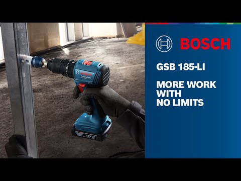 Bosch GSB 185-LI Cordless Brushless Hammer Metal Chuck Drill Driver 18V with 23pcs Drill bits and Screwbit Kit Set