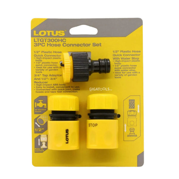 Lotus Hose Connector SET 3PC LTGT300HC - Watering Syste,s & Garden Hose