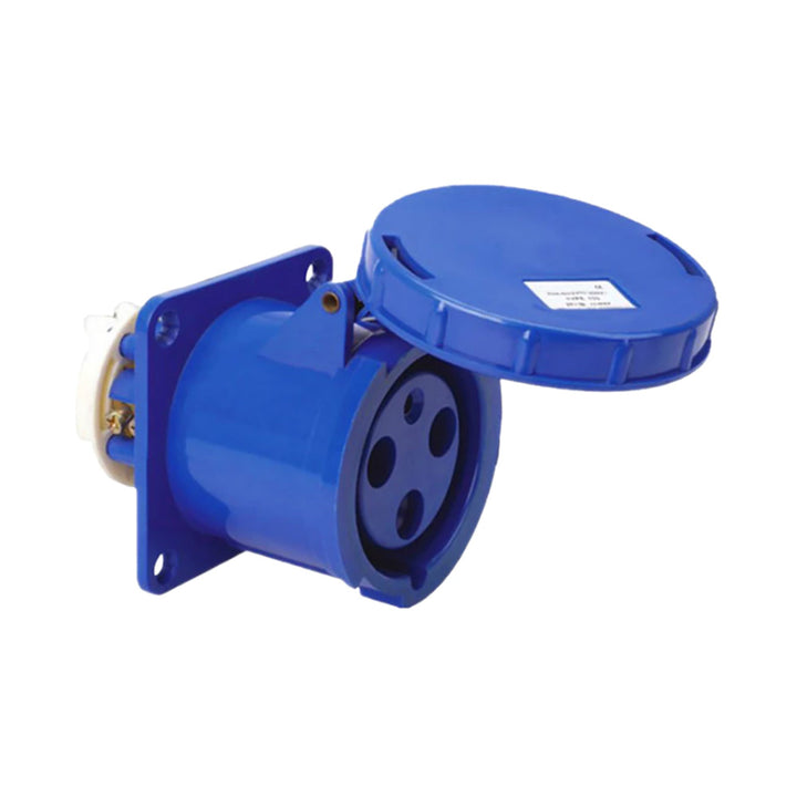 Surer 1934 Industrial Socket, Straight Panel Mount 2P+E, 63A 240V, IP6 ...