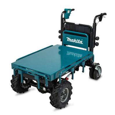 Makita DCU601Z Brushless Cordless 4-Wheel Battery Powered Wheelbarrow 18V X2 (36V) LXT, Electric Lift, 300 Kg Capacity (Bare Tool Only)