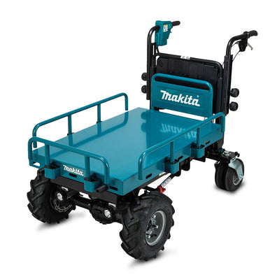 Makita DCU601Z Brushless Cordless 4-Wheel Battery Powered Wheelbarrow 18V X2 (36V) LXT, Electric Lift, 300 Kg Capacity (Bare Tool Only)