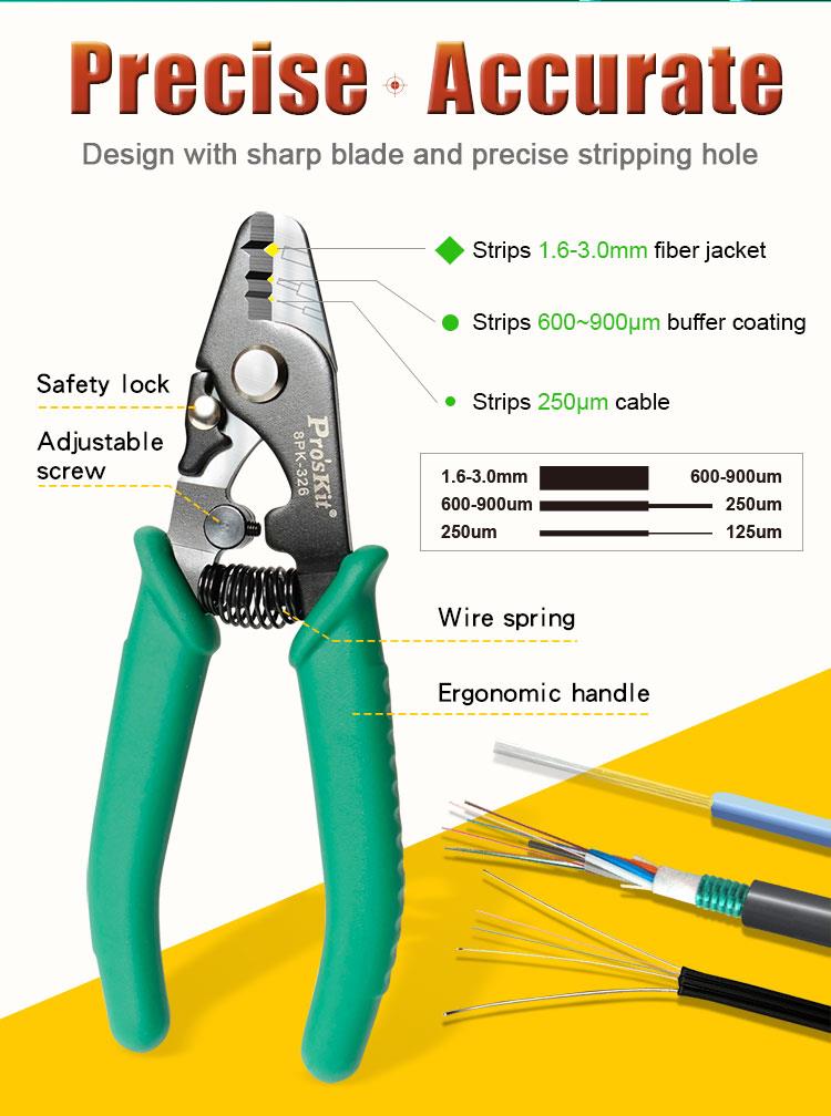 Pro'sKit 3-in-1 Fiber Optic Stripper 148mm (8PK-326) – GIGATOOLS