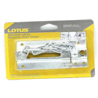 Lotus SDC200/US32 Security Door Chain | Stainless Steel Safety Lock with Satin Nickel Finish