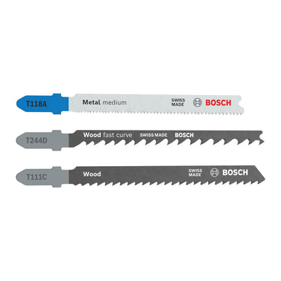 Bosch 3x Wood & Metal Jigsaw Blade Set ( 2607012076 / 2607010515 )