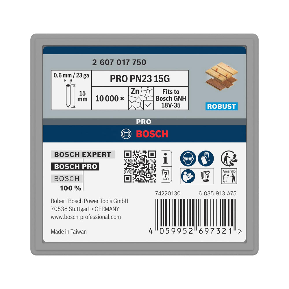 Bosch PRO PN23 G Pin 0.65/23g, Galvanised Perfect Fit for GNH 18V-35 ( 10,000pcs )