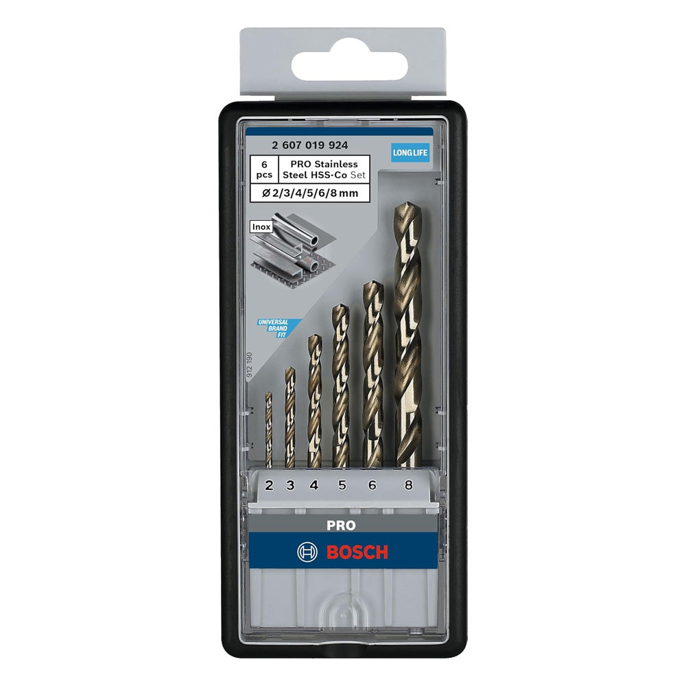 Bosch 6pcs Robust Line Stainless Steel HSS-Co Twist Drill Bit Set ( 2607019924 )