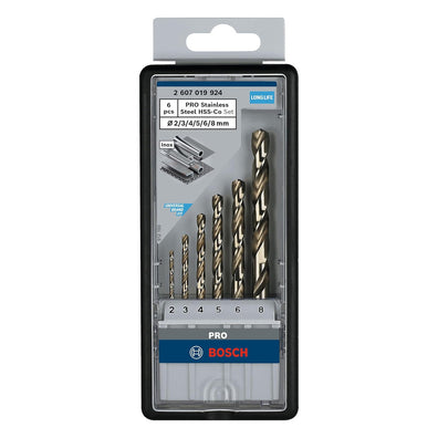 Bosch 6pcs Robust Line Stainless Steel HSS-Co Twist Drill Bit Set ( 2607019924 )