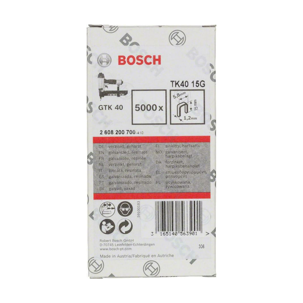 Bosch PRO NC18 Narrow Crown Staples 1.2/18g TK40 ( 5000pcs )