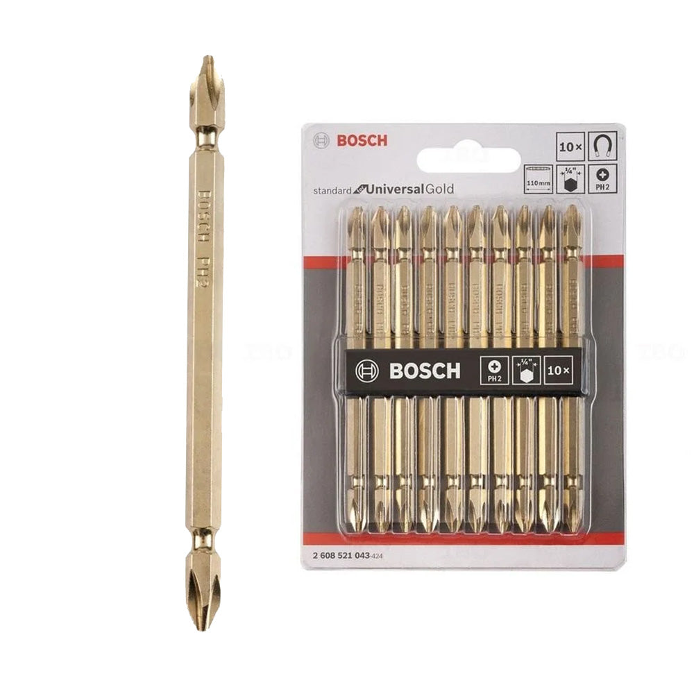 Bosch 10pcs Double Ended Screwdriver Bit Set 110mm ( 2608521043 )