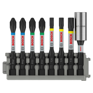 Bosch PRO 8pcs Impact Screwdriver Bit Set 50m w/ Bit Holder ( 2608522326 )