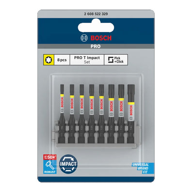 Bosch PRO 8pcs Impact T Screwdriver Bit Set 55mm ( 2608522329 )