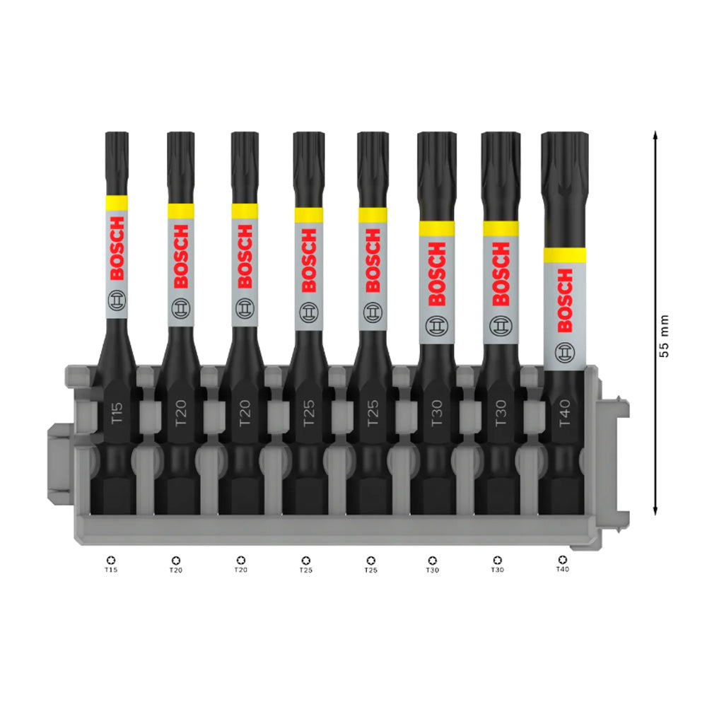 Bosch PRO 8pcs Impact T Screwdriver Bit Set 55mm ( 2608522329 )
