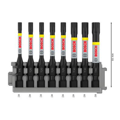 Bosch PRO 8pcs Impact T Screwdriver Bit Set 55mm ( 2608522329 )
