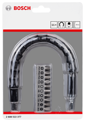 Bosch 11 pcs flexible extension for Drills, using Screw Bits (2608522377)