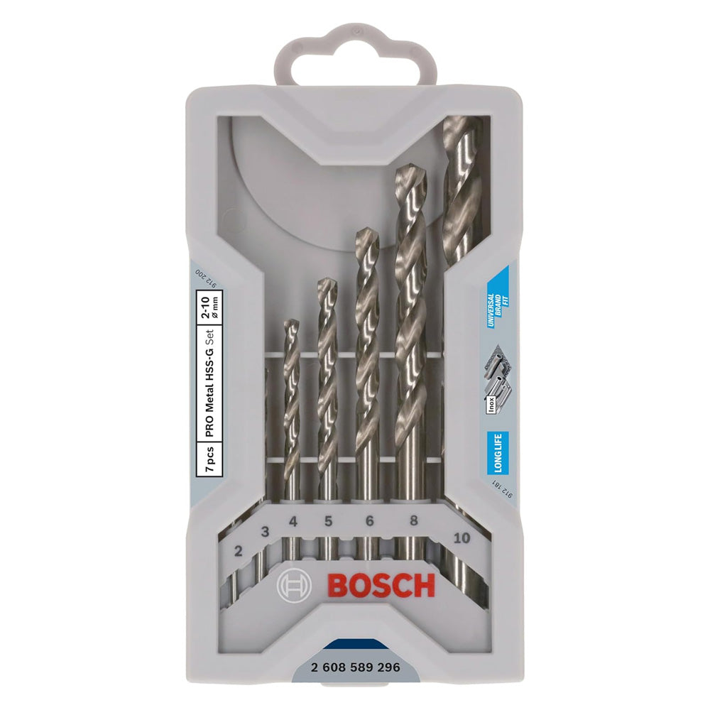 Bosch PRO Stainless Steel HSS-Co Twist Drill Bit Set Mini X Line 7pcs ( 2608589296 )