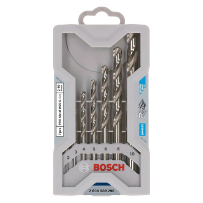 Bosch PRO Stainless Steel HSS-Co Twist Drill Bit Set Mini X Line 7pcs ( 2608589296 )