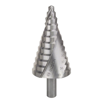 Bosch Professional HSS Step Drill Bit, 3-flat Shank (6-39 mm), 12 Steps ( 2608597521 )