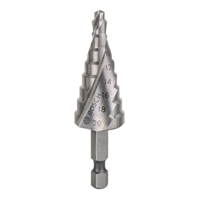 Bosch Professional HSS Step Drill Bit (4-20mm), 9 Steps, 1/4