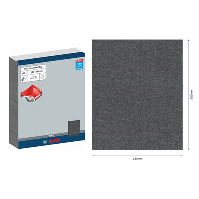 Bosch PRO 100pcs C344 Wet & Dry Hand Sanding Sheet ( 230mm x 280mm )