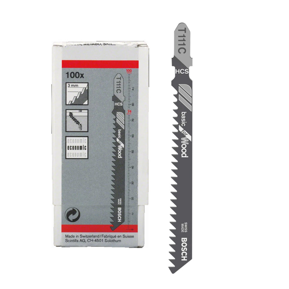 Bosch T111C Basic for Wood Jigsaw Blade 100pcs ( 2608637878 )