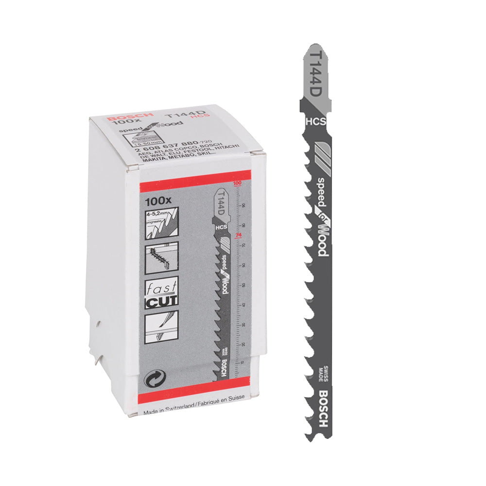 Bosch T144D Speed for Wood Jigsaw Blade 100pcs ( 2608637880 )