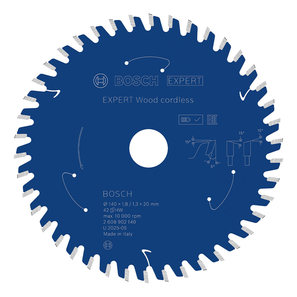 Bosch EXPERT Circular Saw Blade 140mm x 20mm 42T ( 2608902140 / 2608644500 )
