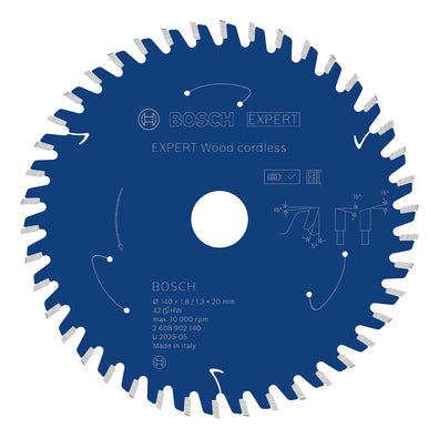 Bosch EXPERT Circular Saw Blade 140mm x 20mm 42T ( 2608902140 / 2608644500 )