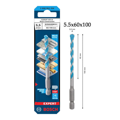Bosch EXPERT HEX-9 Multi Construction Drill Bit