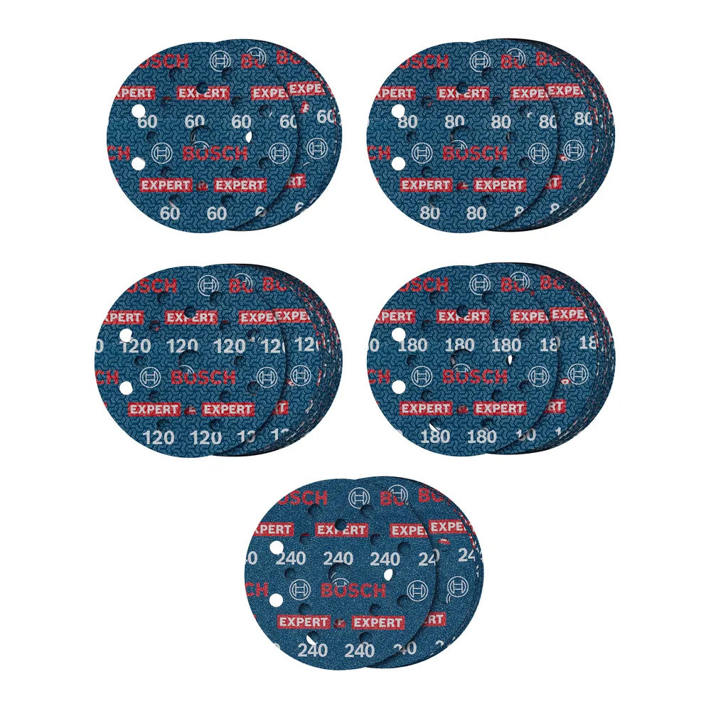 Bosch EXPERT O780 Foil Sanding Disc 125mm Set ( 55pcs) ( 2608902429 )