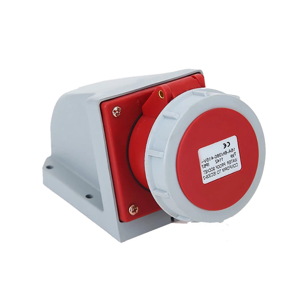 Surer 2913 Industrial Socket, Wall Mounted, 3P+E, 16A 415V, IP67 (2910 ...