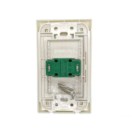 Surer No. 1311 SCW 1-Gang 2-Pin Universal Power Outlet with Plate ...