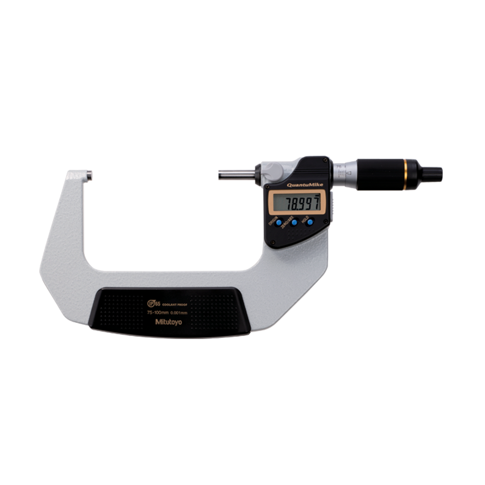 Mitutoyo QuantuMike Digimatic Micrometer, IP65 with 2mm/rev Spindle Speed - Series 293