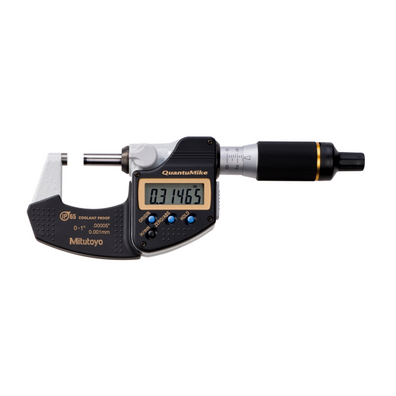Mitutoyo QuantuMike Digimatic Micrometer, IP65 with 2mm/rev Spindle Speed - Series 293