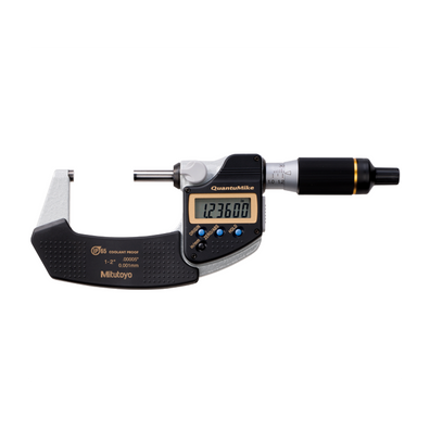 Mitutoyo QuantuMike Digimatic Micrometer, IP65 with 2mm/rev Spindle Speed - Series 293