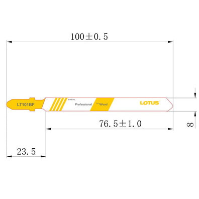 Lotus Jigsaw Blade Bi-Metal (Clean-Cut) LT101BF