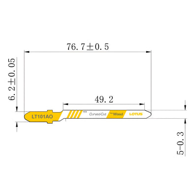 Lotus Jigsaw Blade Hcs (Curved-Cut) LT101AO