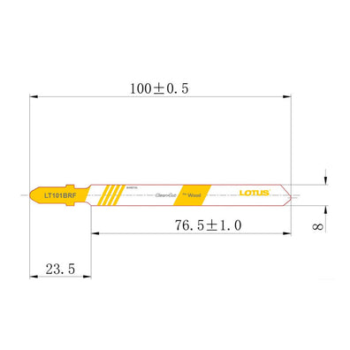 Lotus Jigsaw Blade Bi-Metal (Clean-Cut) LT101BRF