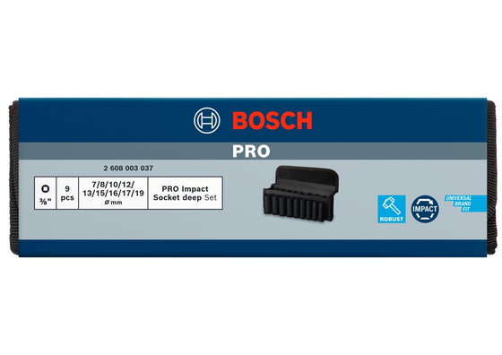 Bosch 9pcs 3/8