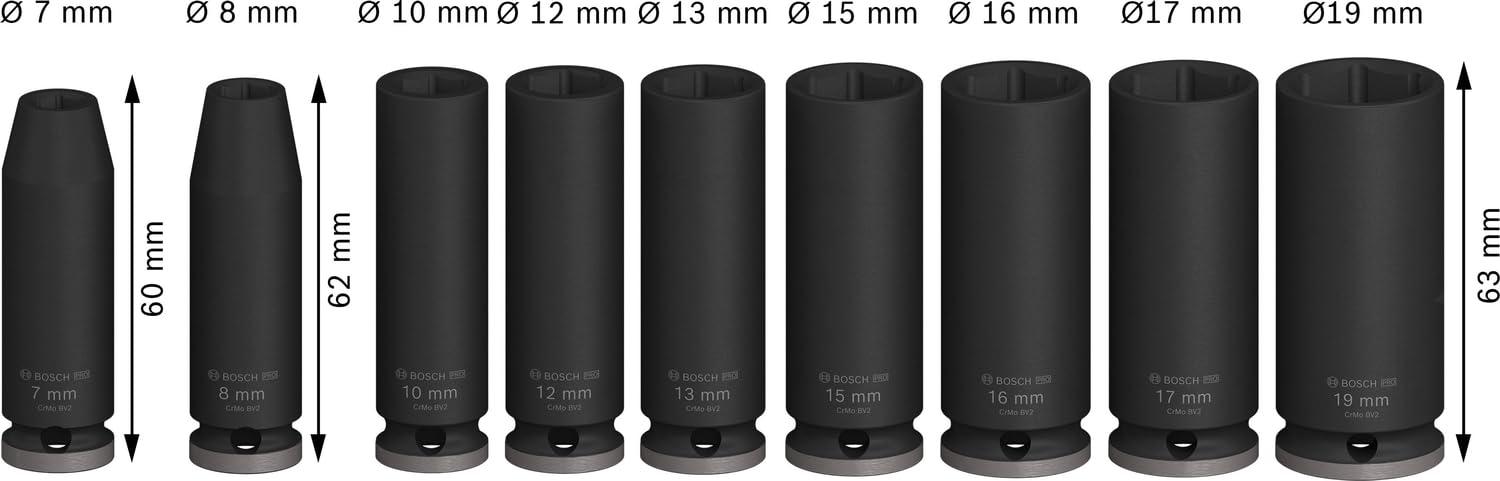 Bosch 9pcs 3/8