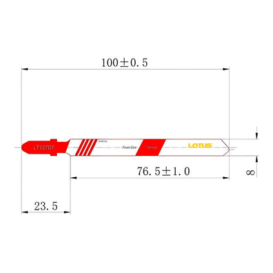 Lotus Jigsaw Blade Bi- Metal (Fast Cut) LT127DF - Cutting Tools Accessories